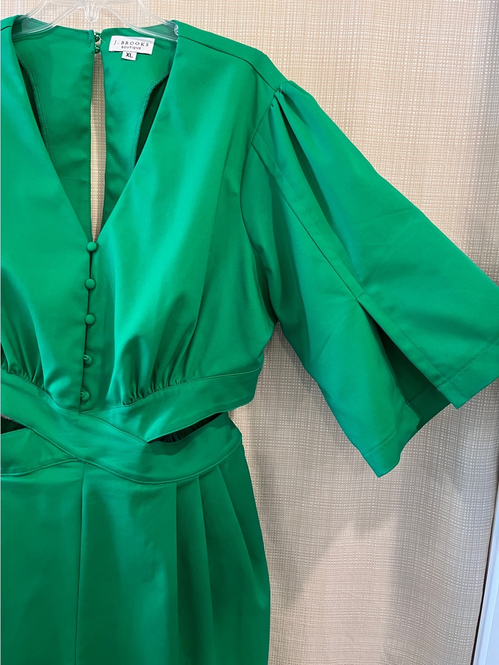 Make Offer! J. Brooks Larina Open Back Romper Resortwear Summer Flirty Fit - Picture 7 of 16